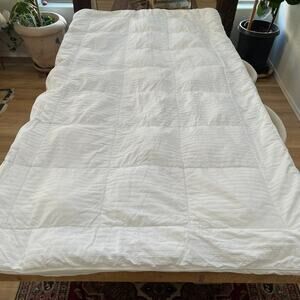 White Full Duvet Insert 80 x 86 in Cotton Filled
